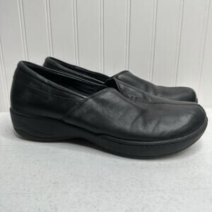 Dansko Clogs EU 42 Womens Abigail Black Leather Slip On Shoes Comfort Walking